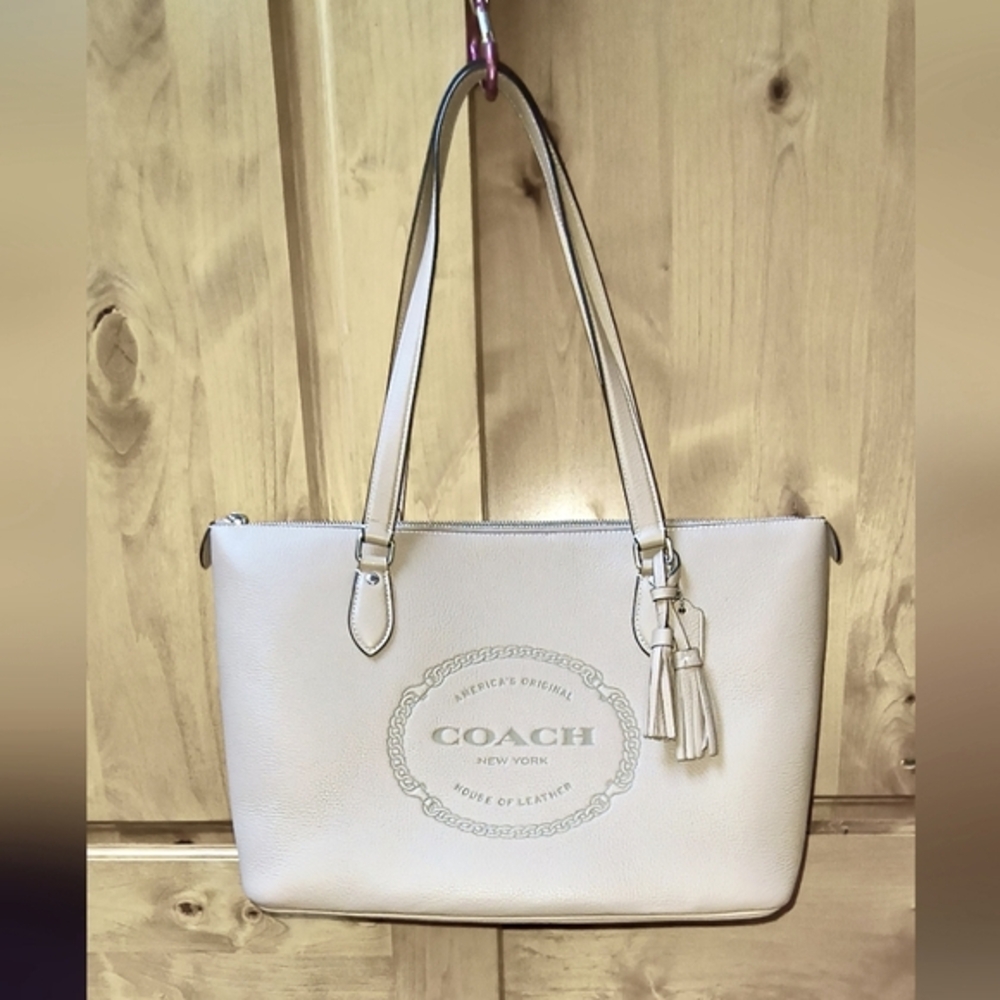 Coach Taupe Leather Purse